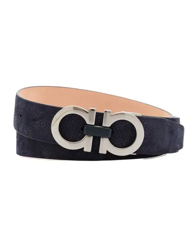 Men 's Gancini Adjustable Suede Belt