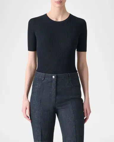 Akris Ribbed Seamless Crewneck Sweater | Thumbnail 2
