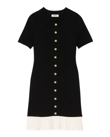 Sandro Paradis Pleated-Hem Mini Dress | Thumbnail 1 Sandro Paradis Pleated-Hem Mini Dress | Thumbnail 1