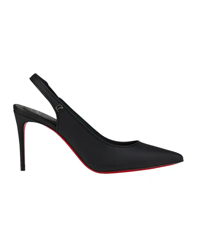 Christian Louboutin 85mm Sporty Kate Leather Slingback Pumps
