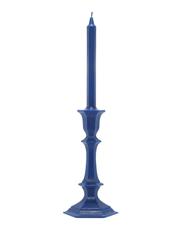Baccarat Harcourt Candlestick Candle, Blue