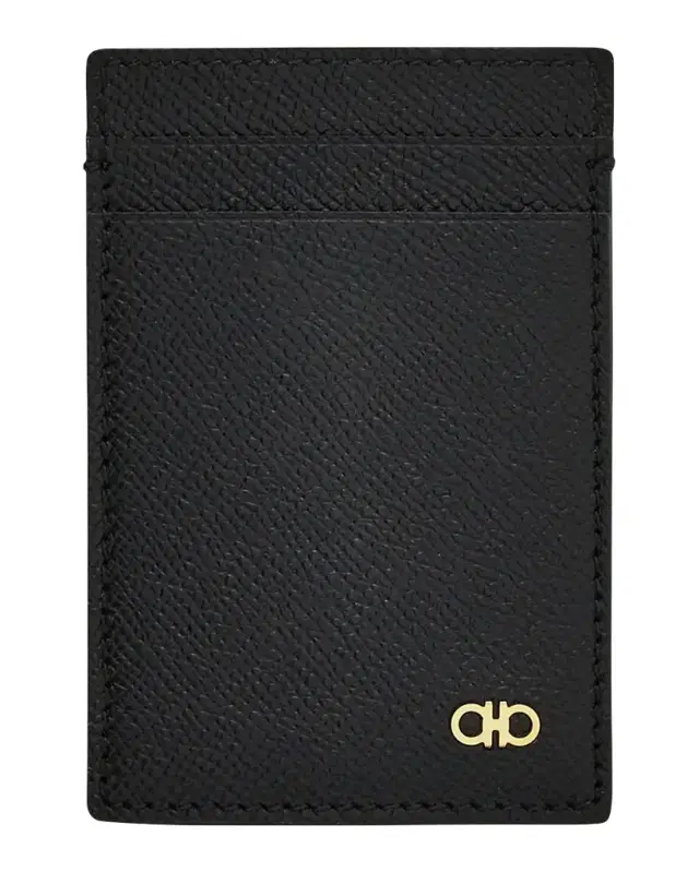Ferragamo Men 's Micro Gancio Money Clip Card Holder