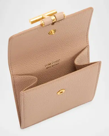Tom Ford Tara Grain Leather Card Holder | Thumbnail 2 Tom Ford Tara Grain Leather Card Holder | Thumbnail 2