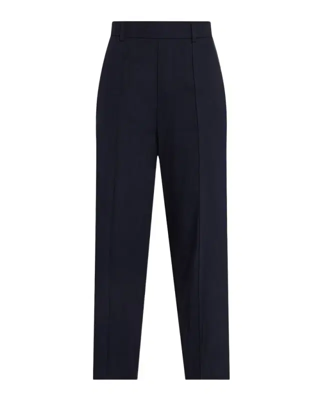 Vince Grace Mid-Rise Linen Tapered Pull-On Pants