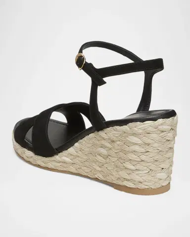 Stuart Weitzman Dayna Suede Crisscross Wedge Espadrilles | Thumbnail 4