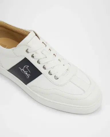 Christian Louboutin Men's Retero Canvas and Leather Low-Top Sneakers | Thumbnail 3
