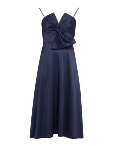 Aidan Mattox Strapless Bow-Front Stretch Mikado Midi Dress | Thumbnail 1 Aidan Mattox Strapless Bow-Front Stretch Mikado Midi Dress | Thumbnail 1