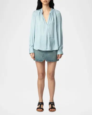 Zadig & Voltaire Tink Satin Tunic Top | Thumbnail 2
