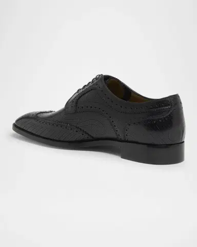 Christian Louboutin Men's Grave Patterned Leather Derby Shoes | Thumbnail 2 Christian Louboutin Men's Grave Patterned Leather Derby Shoes | Thumbnail 2