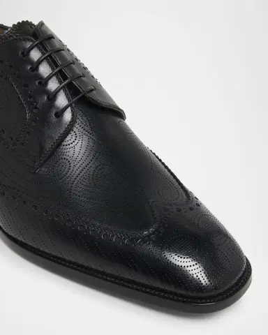 Christian Louboutin Men's Grave Patterned Leather Derby Shoes | Thumbnail 3 Christian Louboutin Men's Grave Patterned Leather Derby Shoes | Thumbnail 3