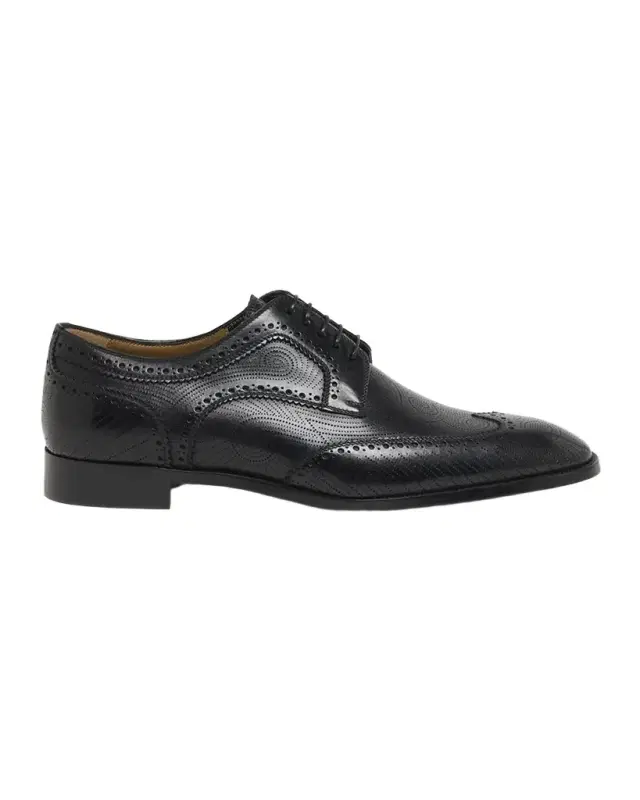 Men 's Grave Patterned Leather Derby Shoes