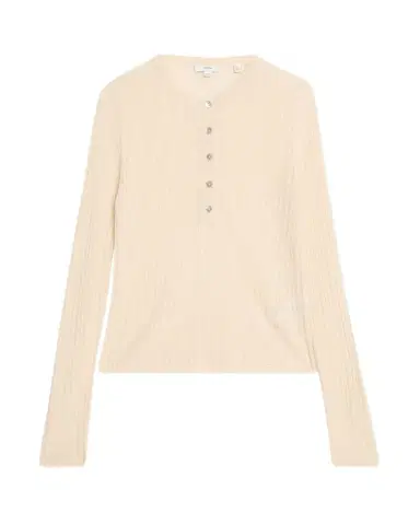 Vince Waffle-Knit Henley Top | Thumbnail 1