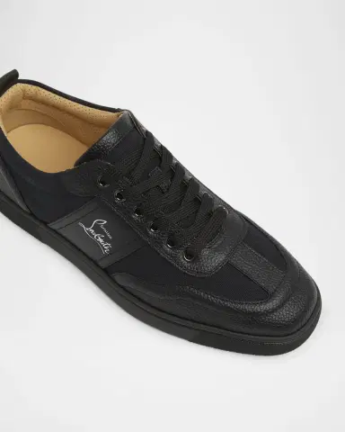 Christian Louboutin Men's Retero Canvas and Leather Low-Top Sneakers | Thumbnail 3 Christian Louboutin Men's Retero Canvas and Leather Low-Top Sneakers | Thumbnail 3