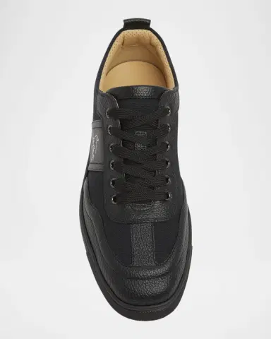 Christian Louboutin Men's Retero Canvas and Leather Low-Top Sneakers | Thumbnail 4 Christian Louboutin Men's Retero Canvas and Leather Low-Top Sneakers | Thumbnail 4