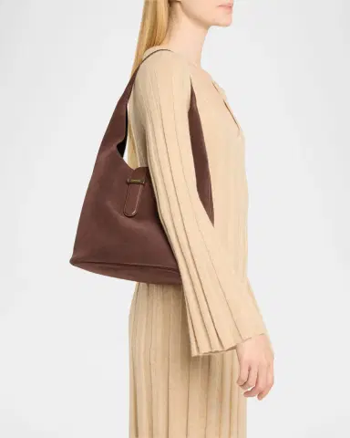 SIMKHAI Khai Buckle Suede Hobo Bag | Thumbnail 2