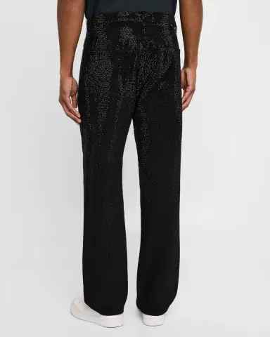 Golden Goose Men 's Allover-Crystal Loose Skate Jeans | Thumbnail 3