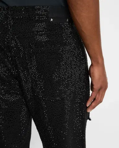 Golden Goose Men 's Allover-Crystal Loose Skate Jeans | Thumbnail 5