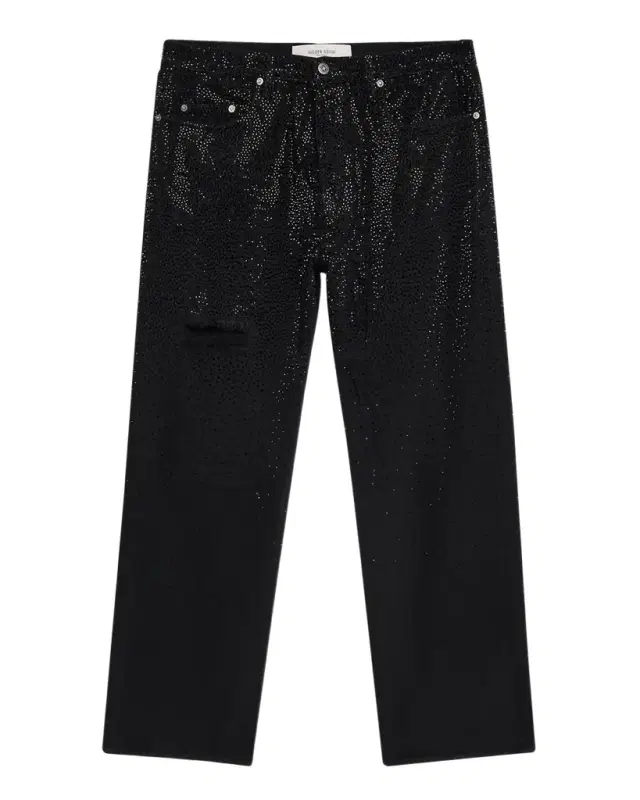 Golden Goose Men 's Allover-Crystal Loose Skate Jeans