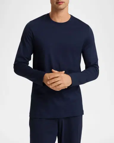 Hanro Men's Night & Day Long-Sleeve Shirt | Thumbnail 2