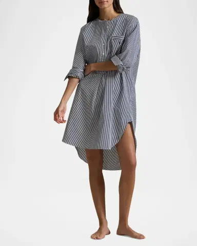Polo Ralph Lauren Striped Poplin Sleep Shirt | Thumbnail 2