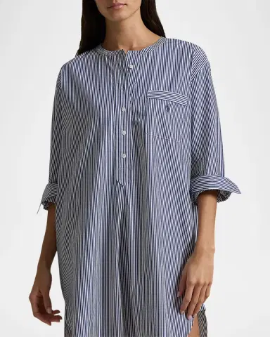 Polo Ralph Lauren Striped Poplin Sleep Shirt | Thumbnail 4
