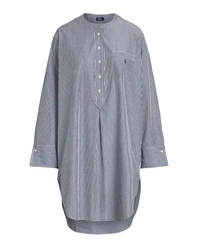 Striped Poplin Sleep Shirt