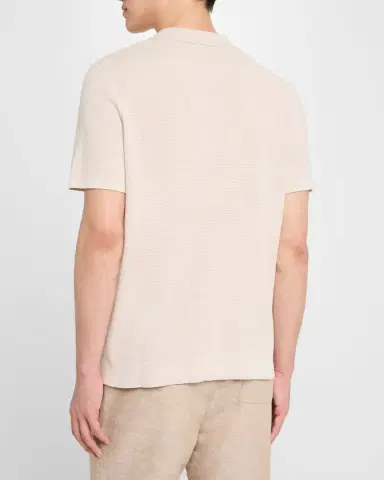 Onia Men's Cotton Knit Polo Shirt | Thumbnail 3
