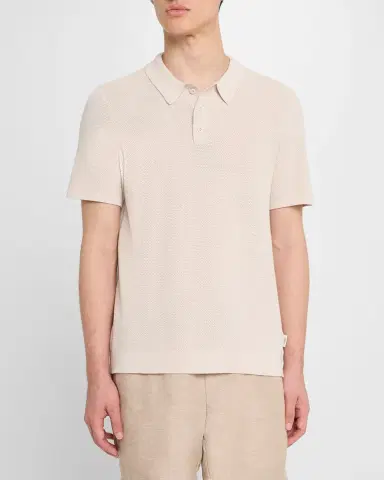 Onia Men's Cotton Knit Polo Shirt | Thumbnail 4