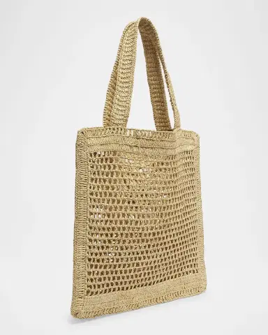 Chloé Summer Banana Tote Bag in Crochet Fabric | Thumbnail 2