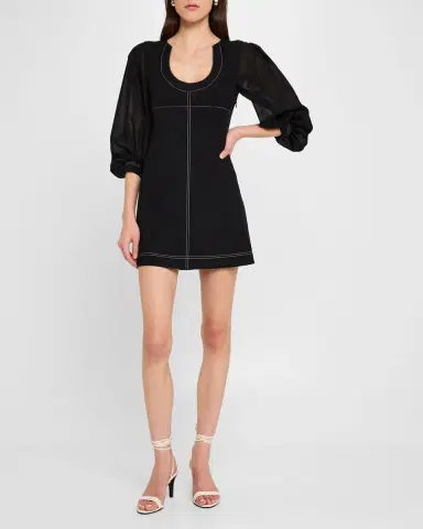 Philosophy di Lorenzo Serafini Balloon-Sleeve Mini Dress | Thumbnail 4 Philosophy di Lorenzo Serafini Balloon-Sleeve Mini Dress | Thumbnail 4