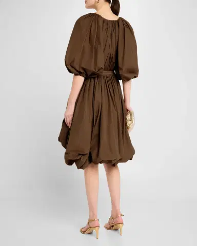 Philosophy di Lorenzo Serafini Plunging Puff-Sleeve Balloon Dress | Thumbnail 3 Philosophy di Lorenzo Serafini Plunging Puff-Sleeve Balloon Dress | Thumbnail 3