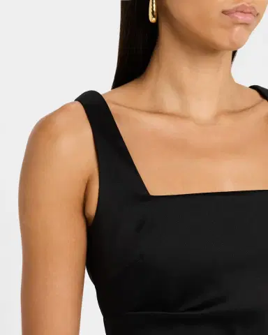 Aidan Mattox Square-Neck Stretch Mikado Midi Dress | Thumbnail 5 Aidan Mattox Square-Neck Stretch Mikado Midi Dress | Thumbnail 5