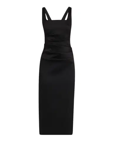 Aidan Mattox Square-Neck Stretch Mikado Midi Dress | Thumbnail 1 Aidan Mattox Square-Neck Stretch Mikado Midi Dress | Thumbnail 1