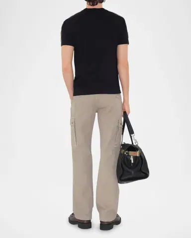 Burberry Men's Check-Trim Cotton T-Shirt | Thumbnail 3 Burberry Men's Check-Trim Cotton T-Shirt | Thumbnail 3