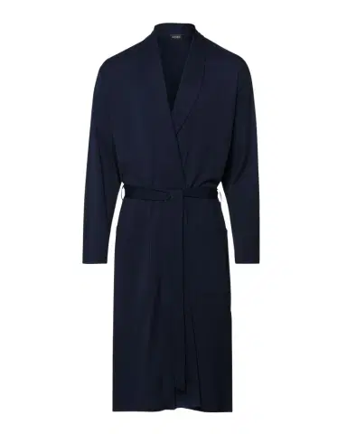 Hanro Men's Night Day Interlock Cotton Robe | Thumbnail 1