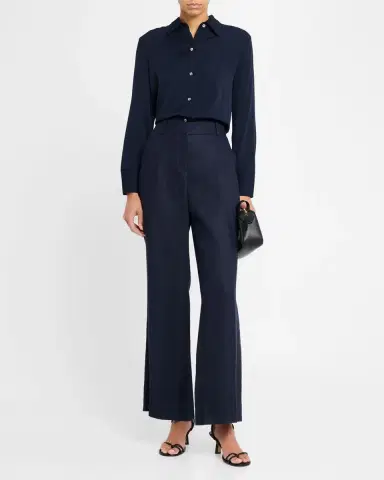 Vince Classic Button-Front Blouse | Thumbnail 2