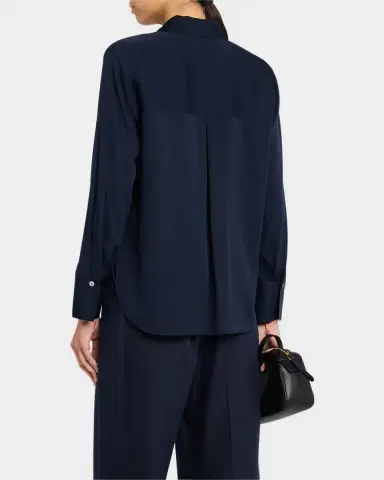 Vince Classic Button-Front Blouse | Thumbnail 3