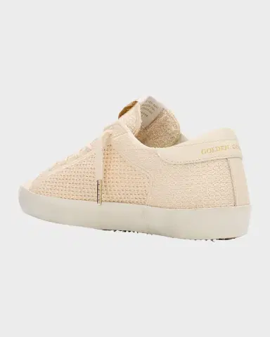 Golden Goose Super-Star Embroidered Cotton Low-Top Sneakers | Thumbnail 3