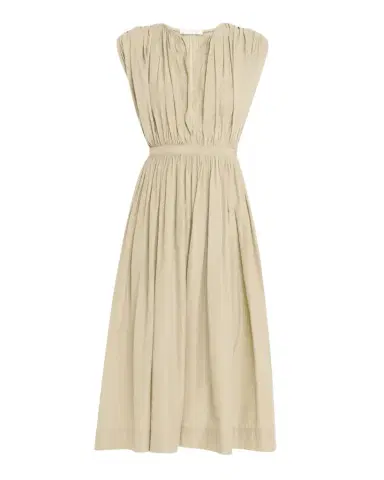 Philosophy di Lorenzo Serafini Plunging Gathered Midi Dress | Thumbnail 1 Philosophy di Lorenzo Serafini Plunging Gathered Midi Dress | Thumbnail 1
