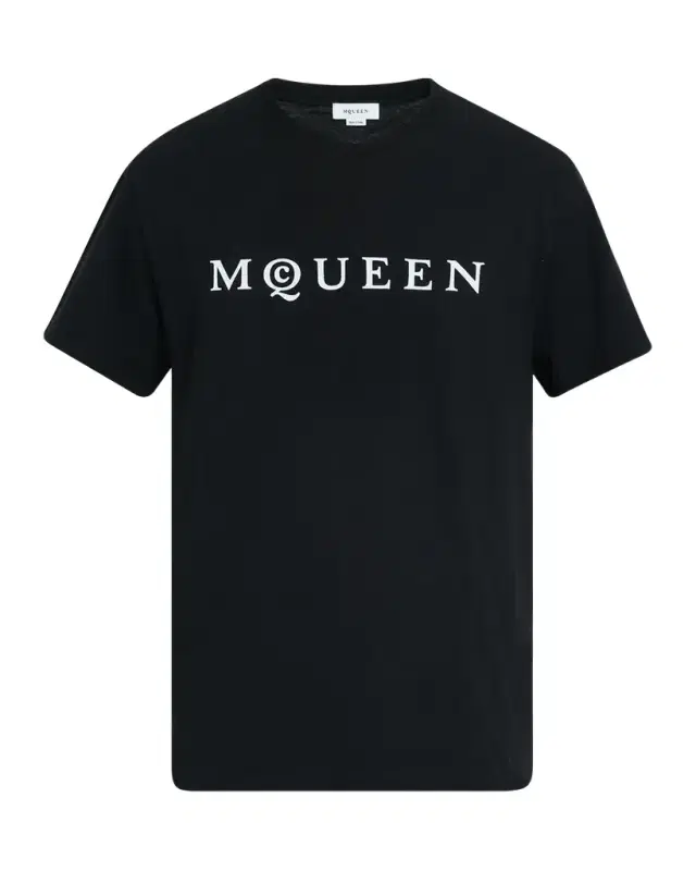 McQueen Men 's Flocked Logo T-Shirt