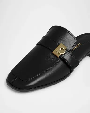 Ferragamo Mavira Leather Gancini Strap Loafer Mules | Thumbnail 3 Ferragamo Mavira Leather Gancini Strap Loafer Mules | Thumbnail 3