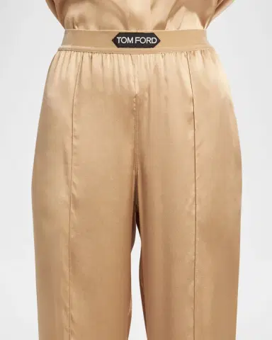 TOM FORD Logo-Banded Silk PJ Pants | Thumbnail 5