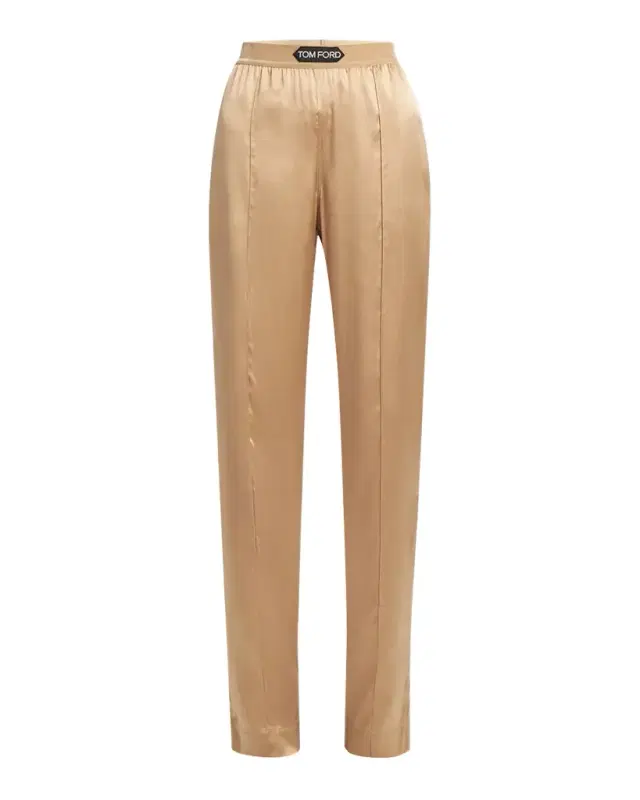 TOM FORD Logo-Banded Silk PJ Pants