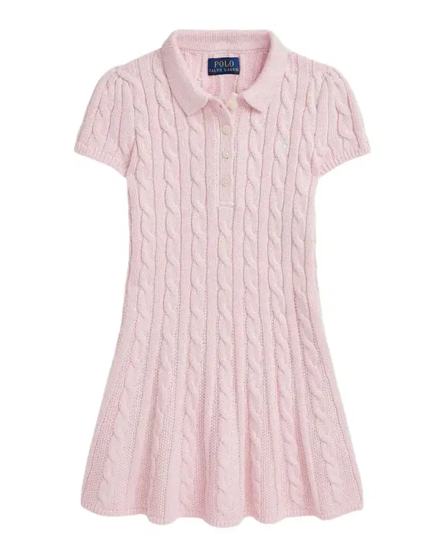 Ralph Lauren Little Girl 's & Girl 's Cable-Knit Cotton Polo Sweater Dress