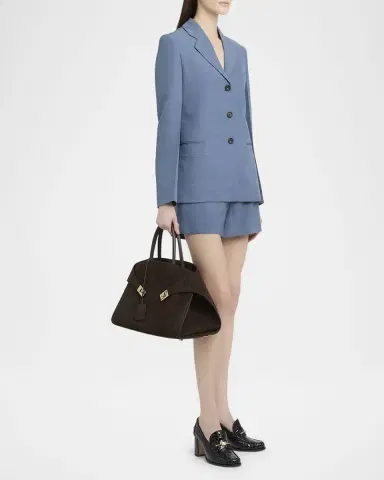 Ferragamo Hug Suede Corduroy Top-Handle Bag | Thumbnail 5