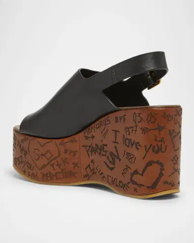 Chloé Maxime Leather Slingback Platform Sandals | Thumbnail 2 Chloé Maxime Leather Slingback Platform Sandals | Thumbnail 2