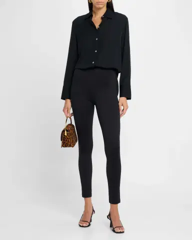 Vince Classic Button-Front Blouse | Thumbnail 2