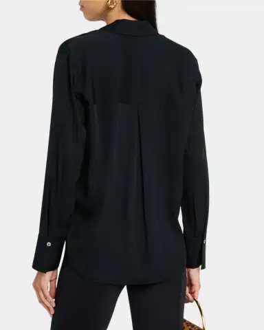 Vince Classic Button-Front Blouse | Thumbnail 3
