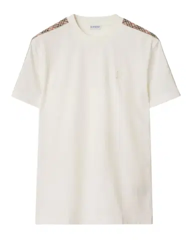 Burberry Men's Check Shoulder-Tape T-Shirt | Thumbnail 1
