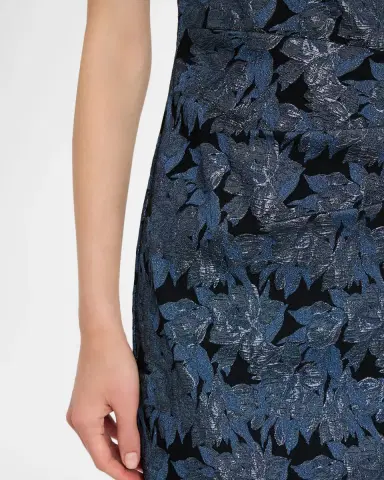 Aidan Mattox Sleeveless Floral Stretch Jacquard Midi Dress | Thumbnail 5 Aidan Mattox Sleeveless Floral Stretch Jacquard Midi Dress | Thumbnail 5